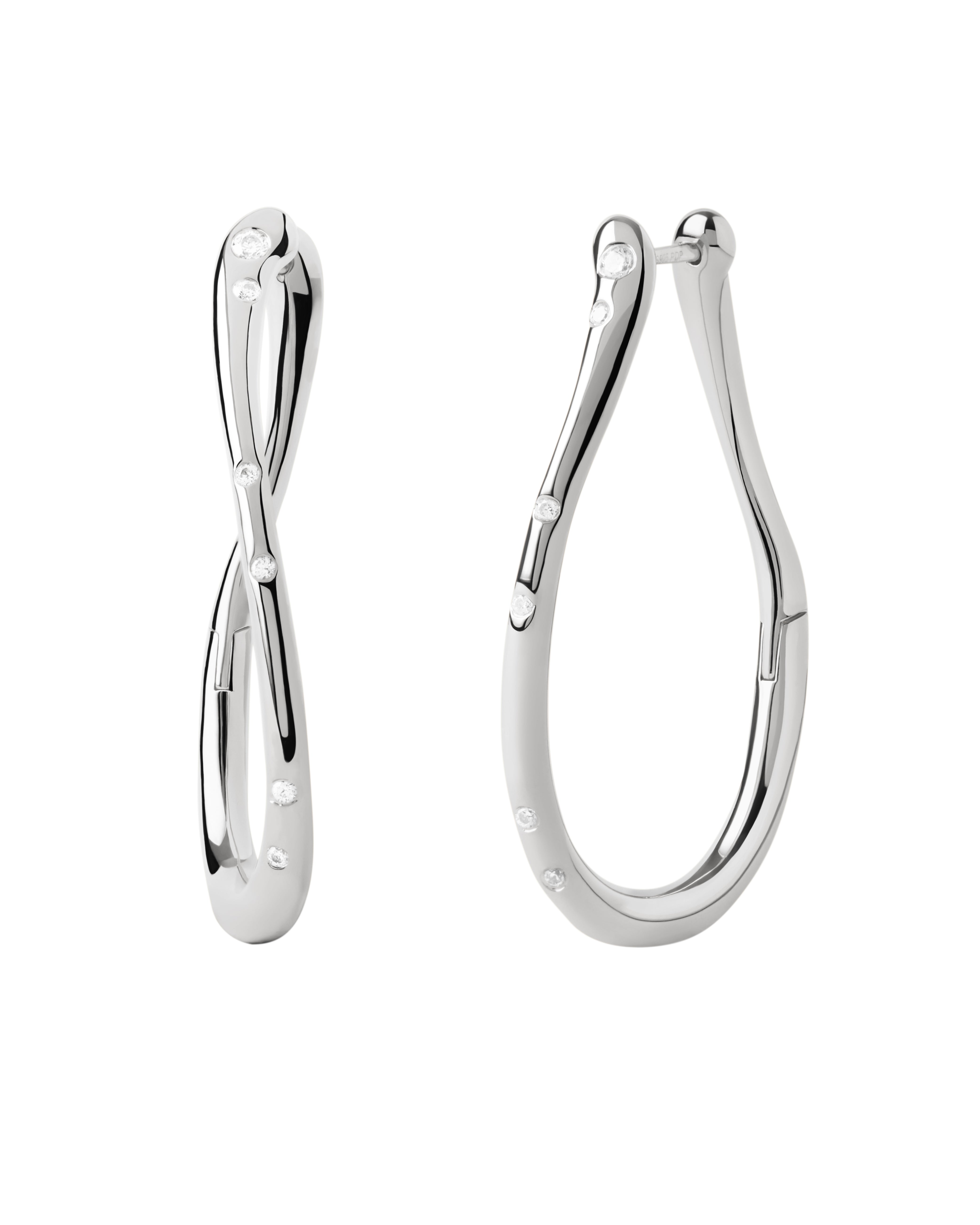 PDPAOLA Air Silver Hoops