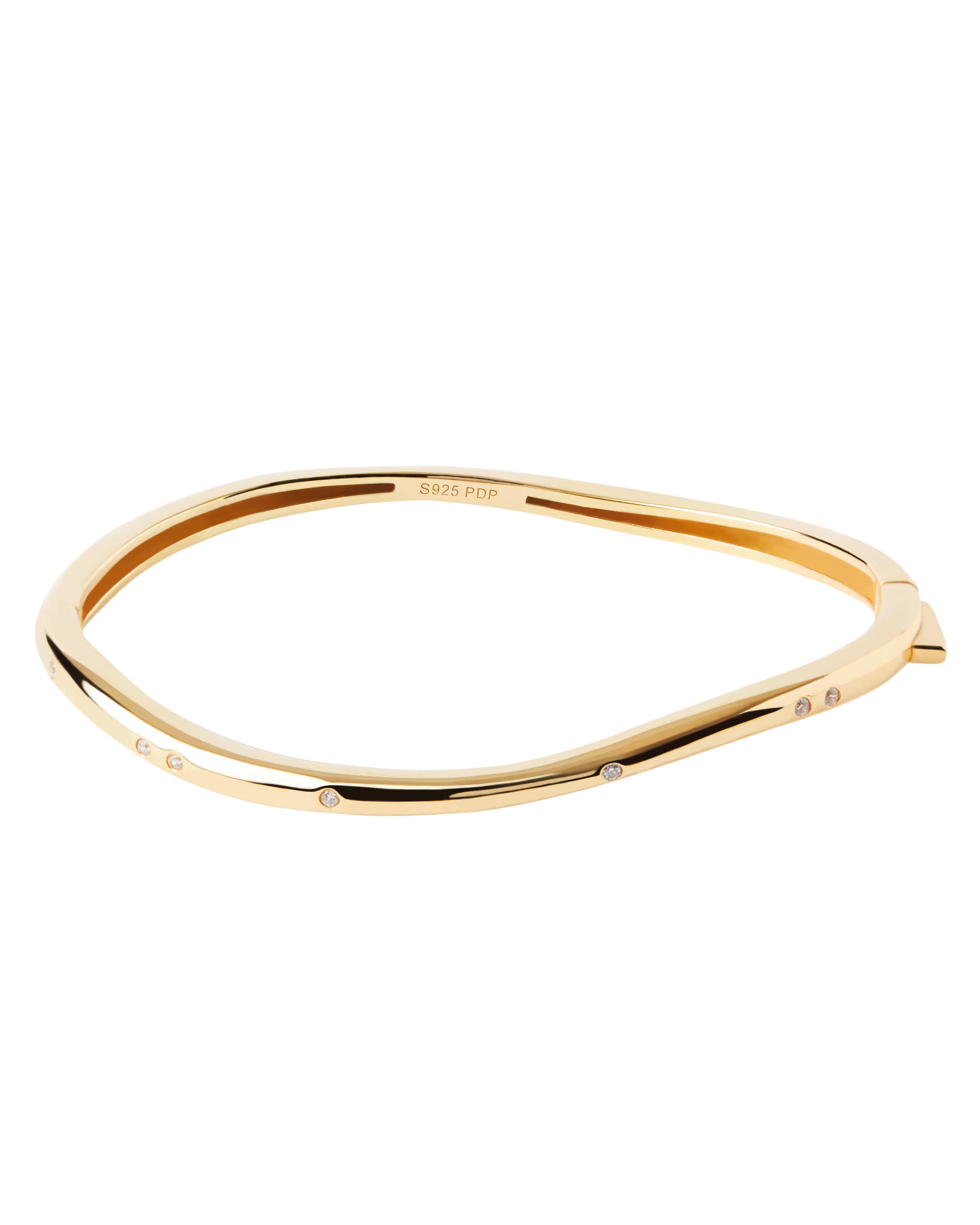 PDPAOLA Air Gold Bangle Silver Small