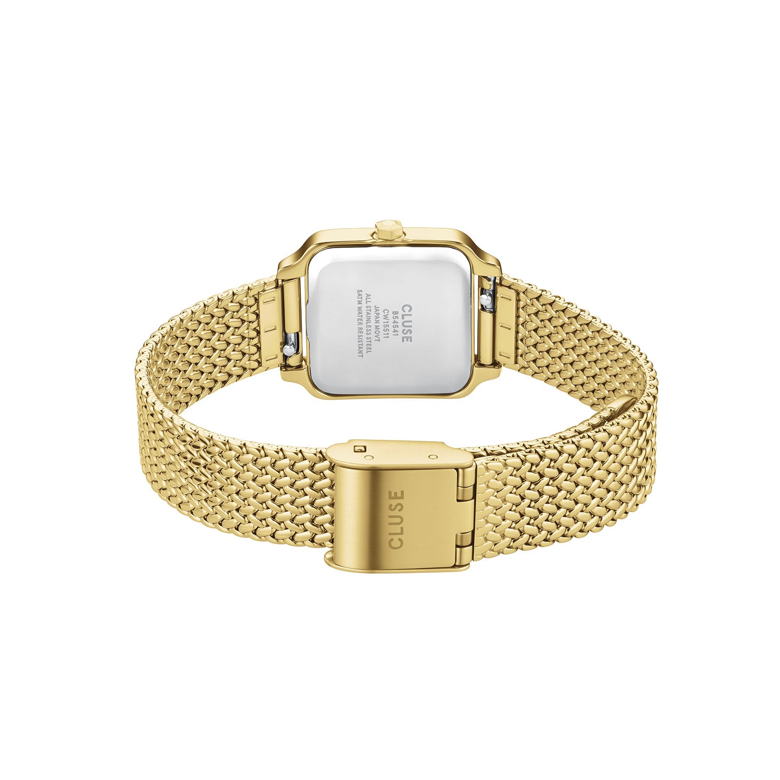 CLUSE Gracieuse Mini watch, brown dial, gold stainless steel strap CW15511, strap detail