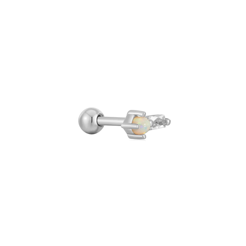 Ania Haie Silver Kyoto Opal Sparkle Barbell Single Earring E047-03H