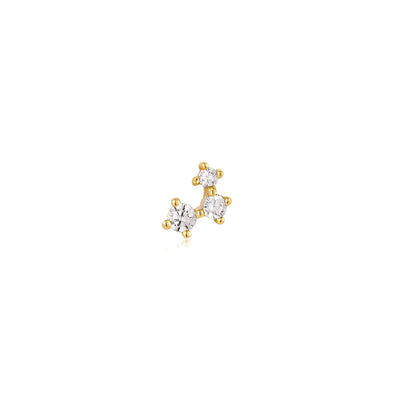 Ania Haie Gold Sparkle Galaxy Barbell Single Earring E047-11G