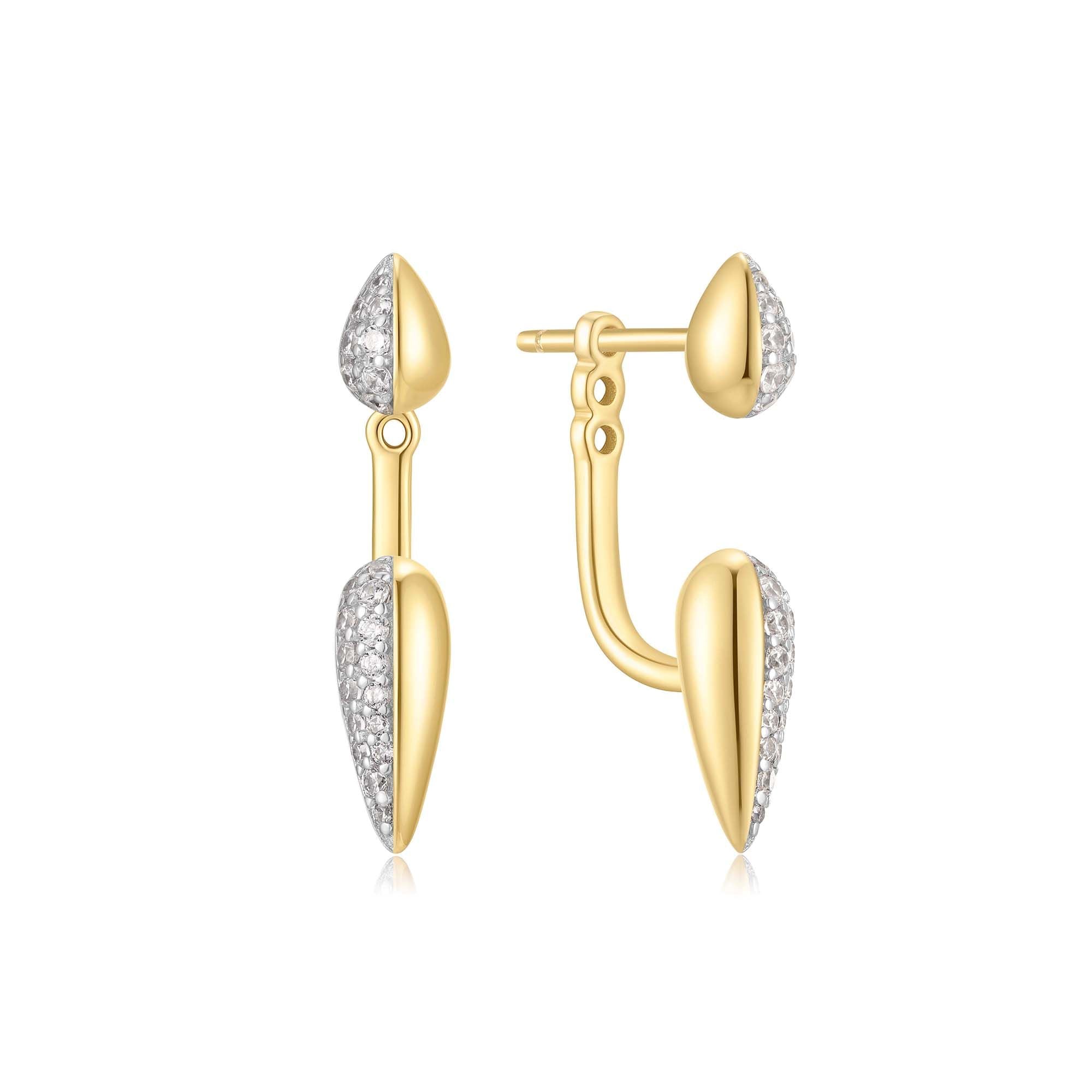 Ania Haie Two Tone Puffy Spike Ear Jackets Trendy Statement Jewelry