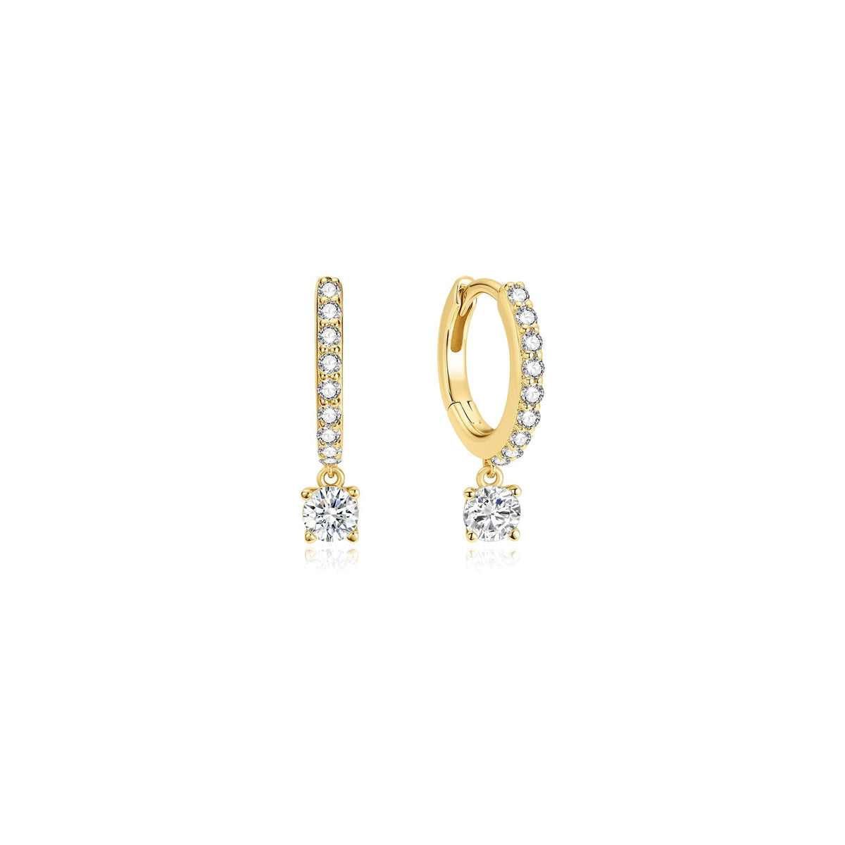 Ania Haie Gold Dangling Sparkle Huggie Hoop Earrings
