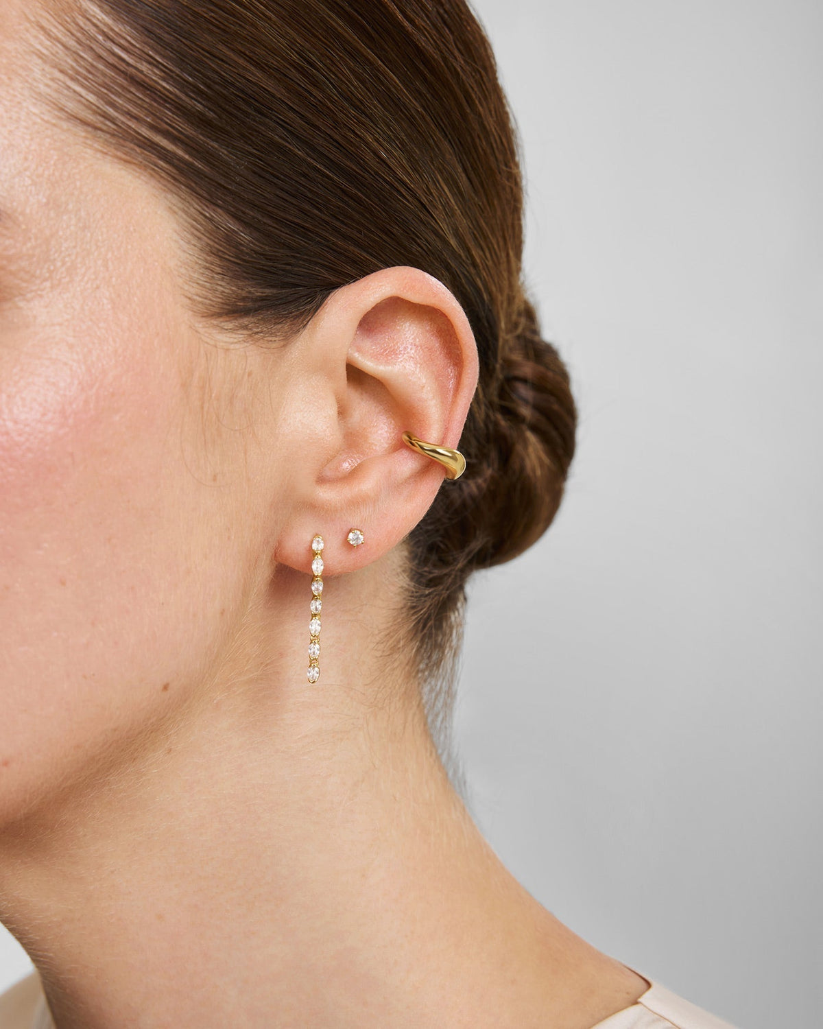 Ania Haie Gold Five-Prong Sparkle Barbell Earring