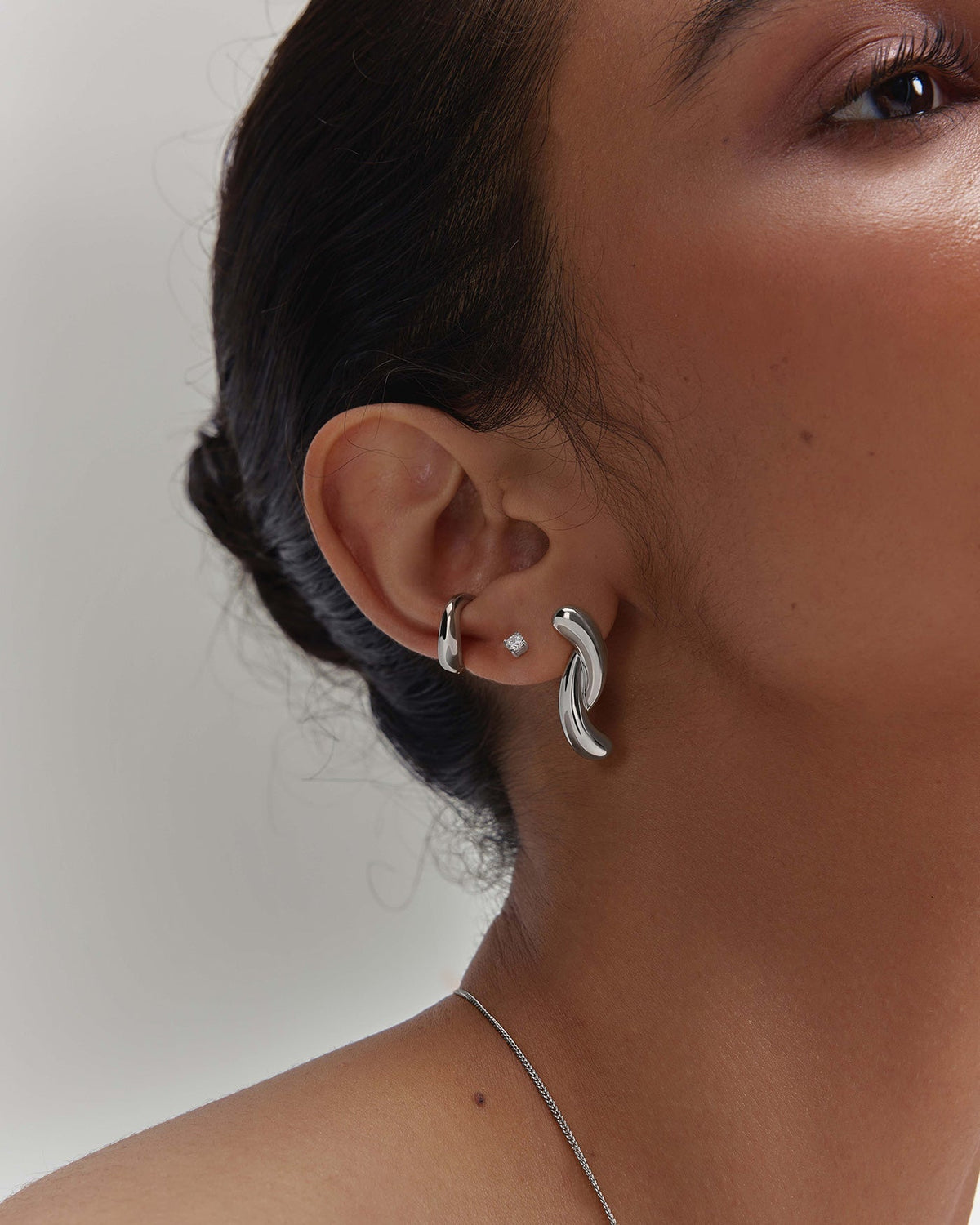 Ania Haie Silver Twist Stud Earrings E077-05H E077-05H view 2