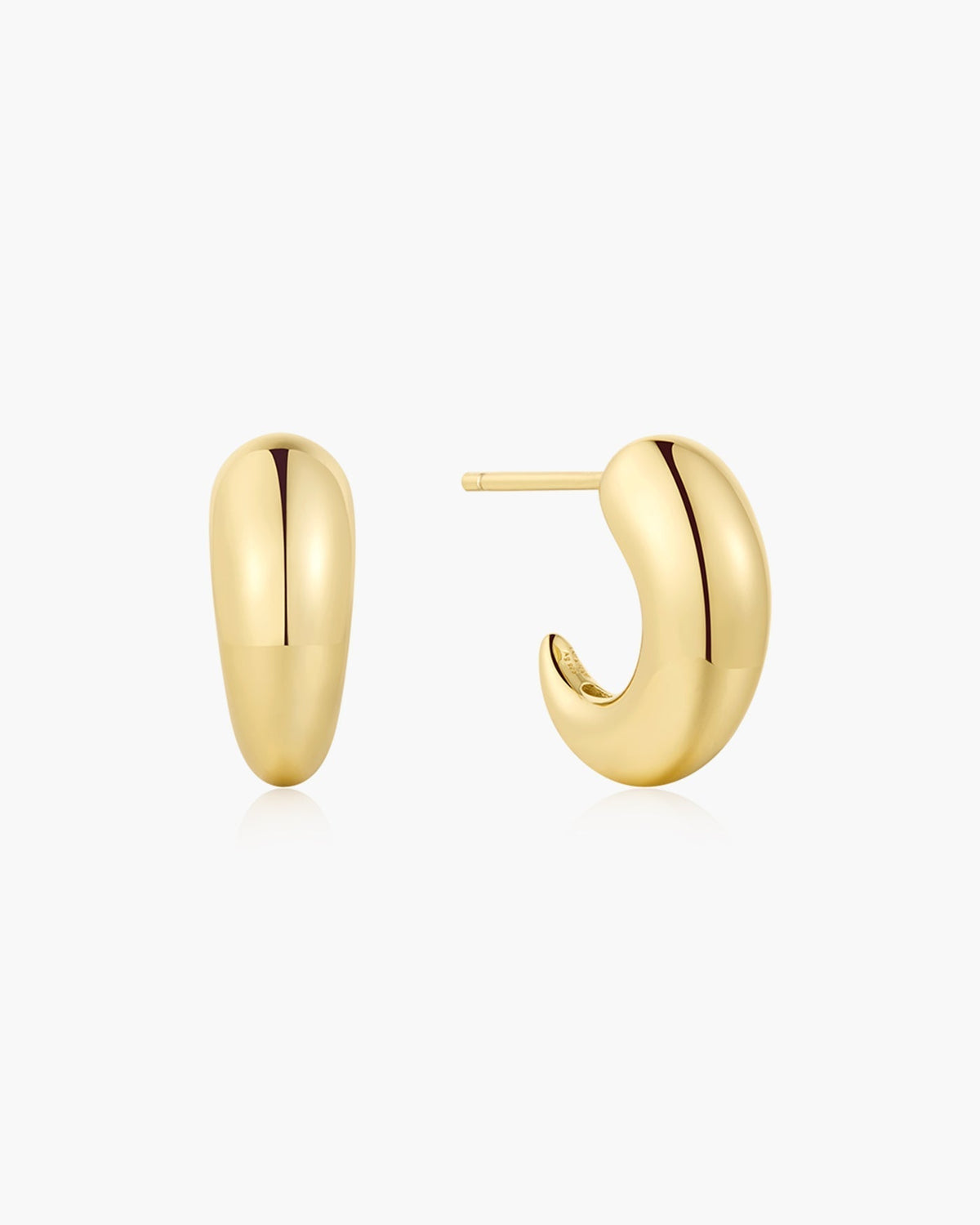 Ania Haie Gold Dome Stud Hoop Earrings E078-06G E078-06G front packshot