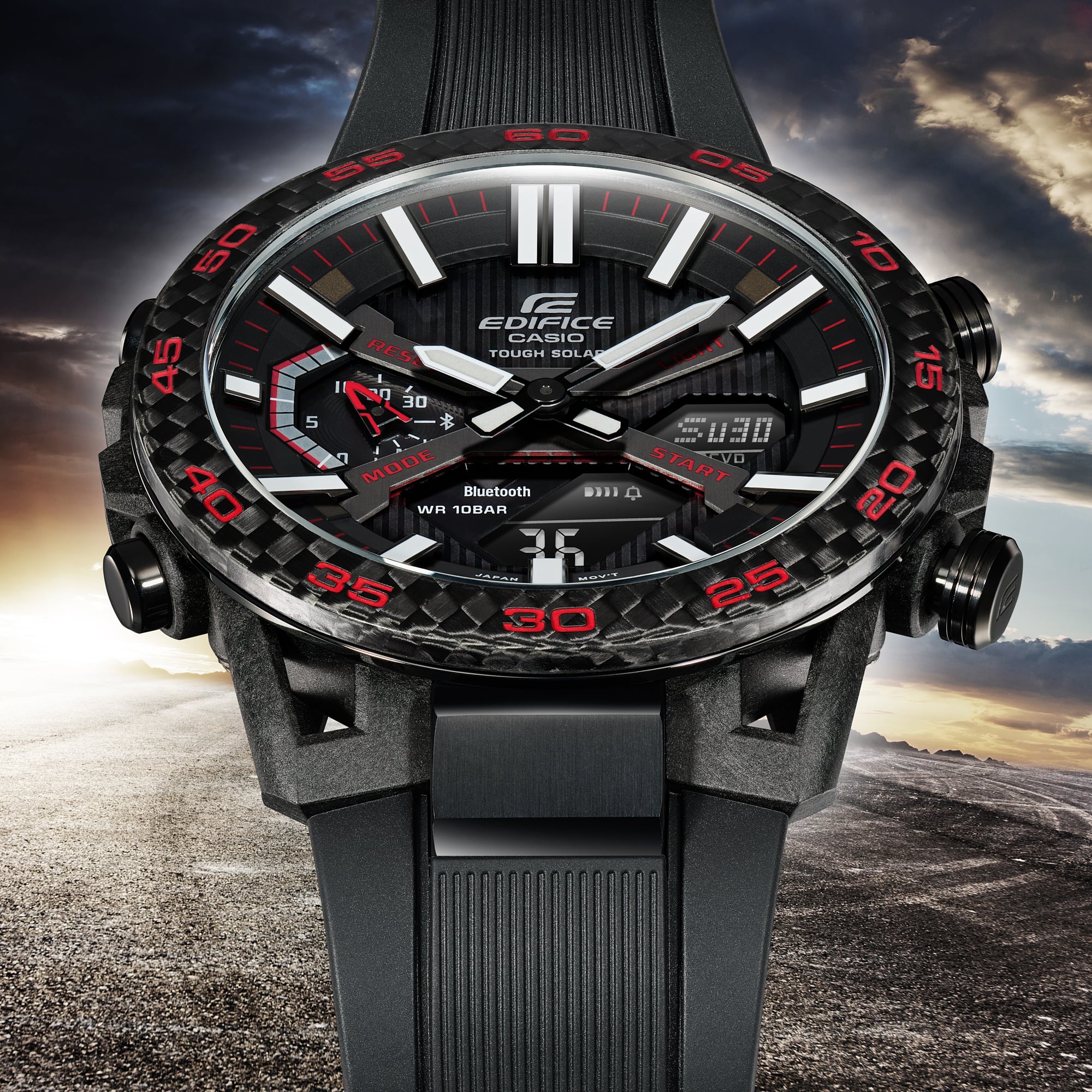 Casio Edifice Sospensione Black Resin Band Watch ECB2000PB-1A