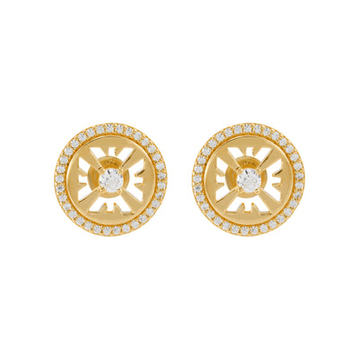 Armani Elegant Gold Earrings with Cubic Zirconia EG3596710