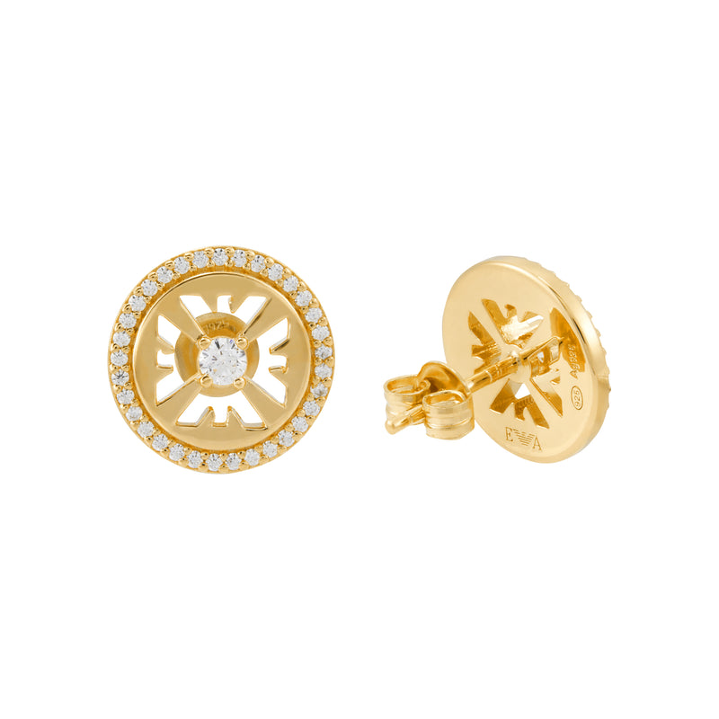 Armani Elegant Gold Earrings with Cubic Zirconia EG3596710