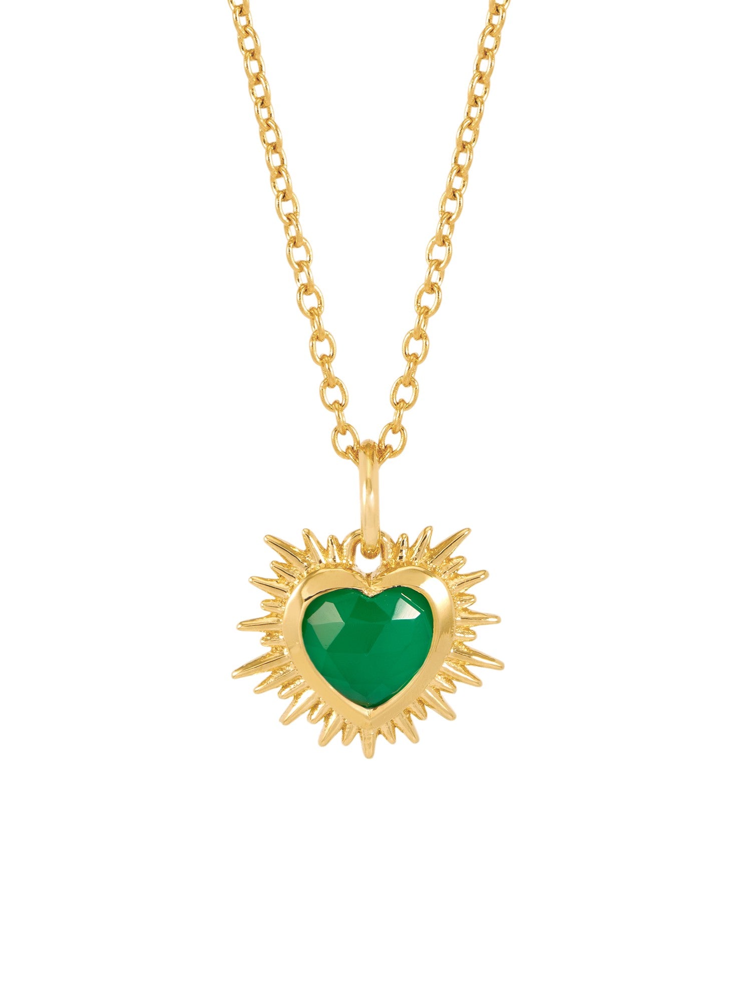 Rachel Jackson Electric Love Birthsone Heart Necklace Gold MAY