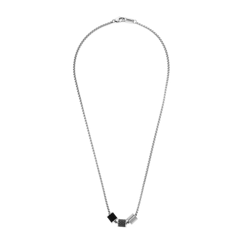 Armani Elegance Silver Necklace with Barrel Beads EGS2383020