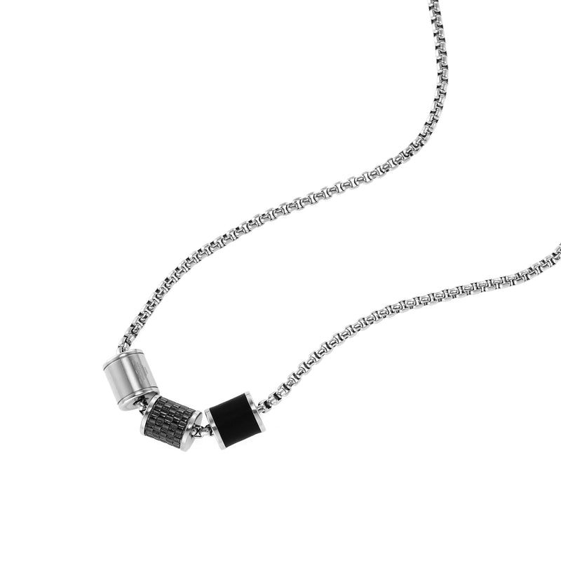 Armani Elegance Silver Necklace with Barrel Beads EGS2383020