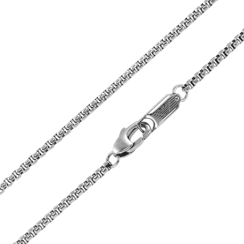 Armani Elegance Silver Necklace with Barrel Beads EGS2383020