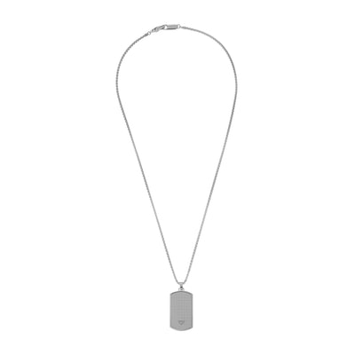 Armani Elegance Silver Dog Tag Necklace EGS2986040