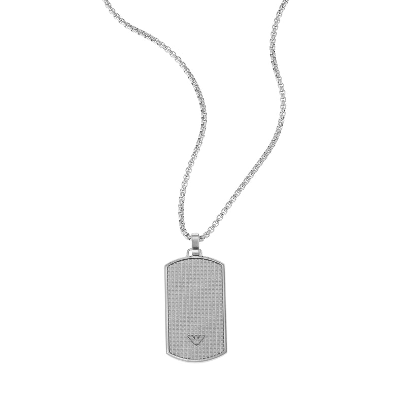 Armani Elegance Silver Dog Tag Necklace EGS2986040