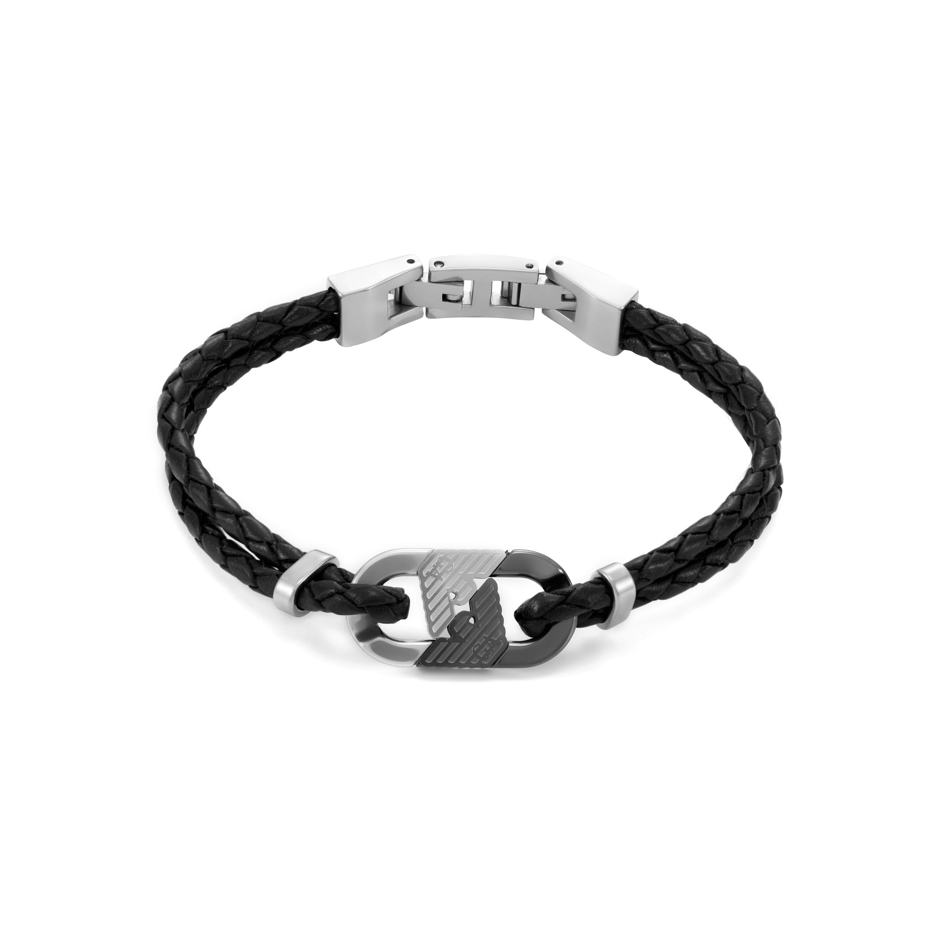 Armani Elegance Two Toned Leather Bracelet Model EGS3171040