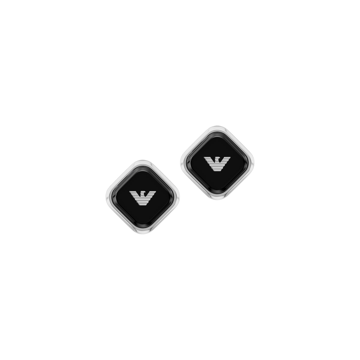 Emporio Armani Onyx Cufflinks EGS3385040 pair front view