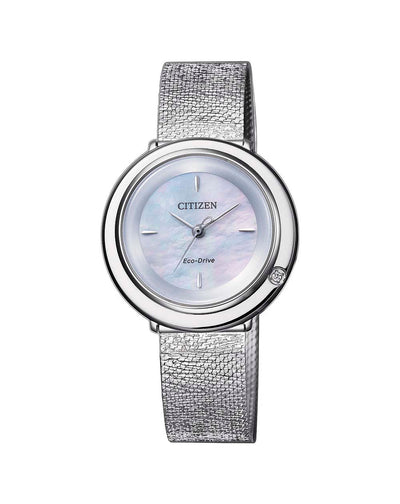 Citizen Diamonds and Mesh Bracelet Women's Watch EM0640-82D