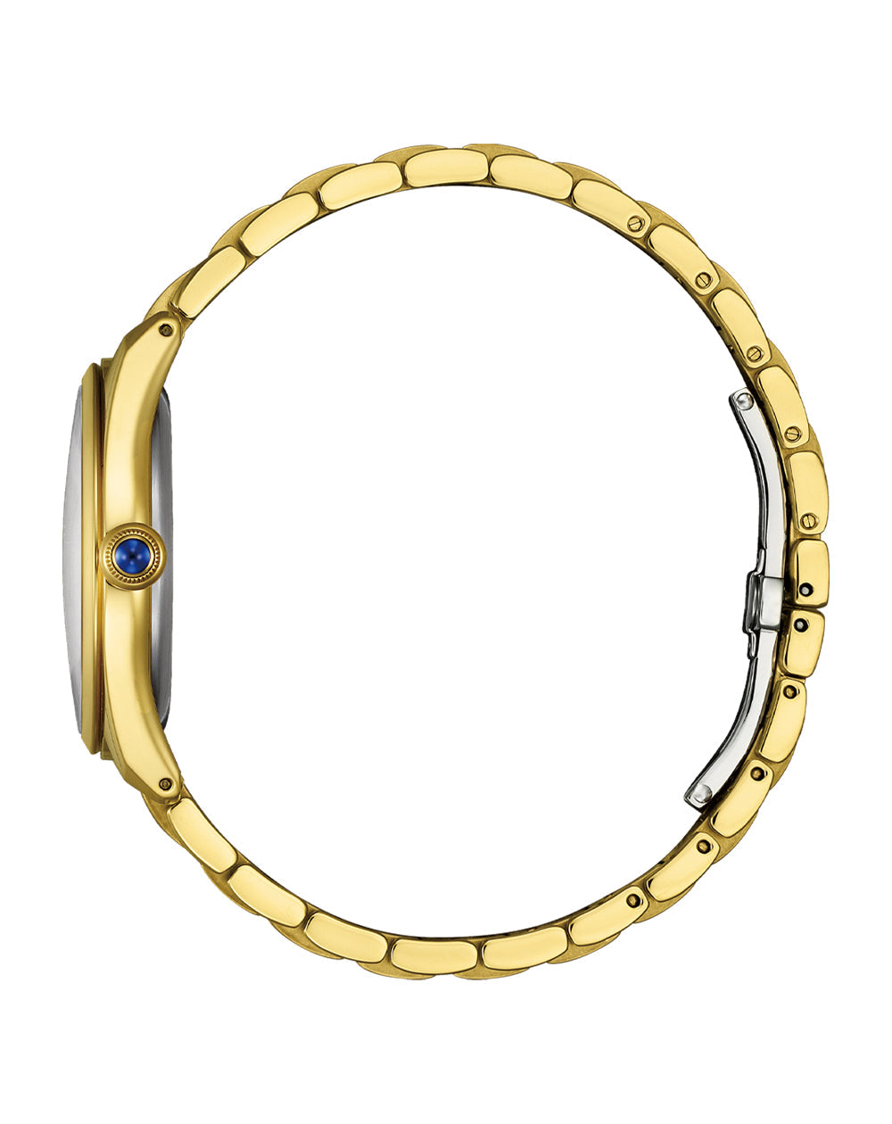 Citizen Eco-Drive Blue Dial Gold Stainless Steel Watch EM1142-84L