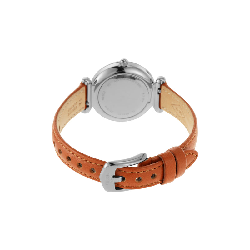 Fossil Carlie Mini Brown Leather Band Watch ES4701