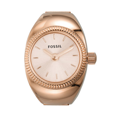 Fossil Elegance Ring Watch ES5247 – Rose Gold Two-Hand Timepiece