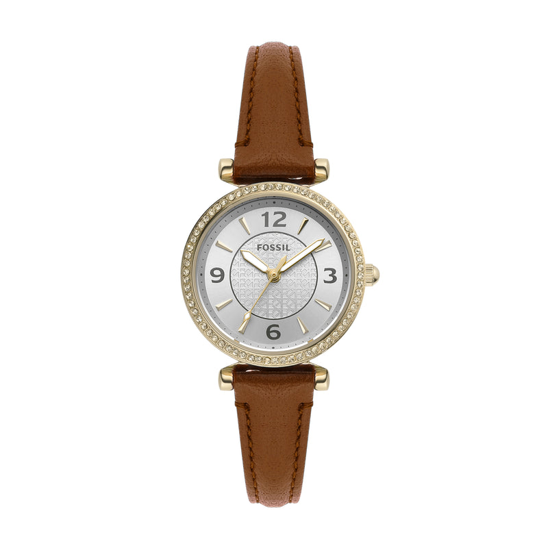 Timeless Carlie Brown Leather Watch by Fossil - ES5297