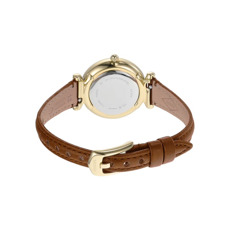 Timeless Carlie Brown Leather Watch by Fossil - ES5297