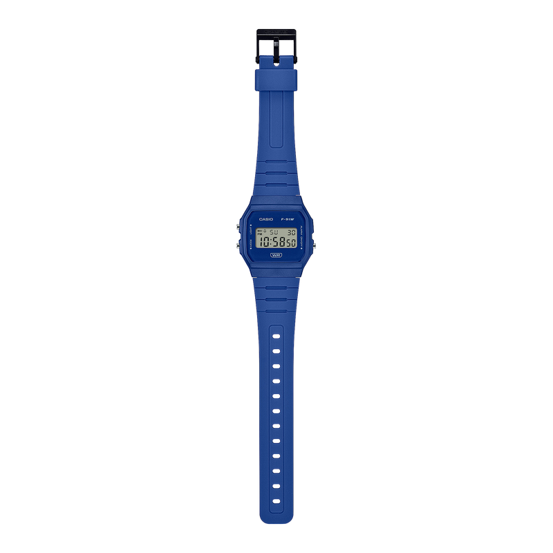 Casio Blue Resin Band Watch F91WB-2A1