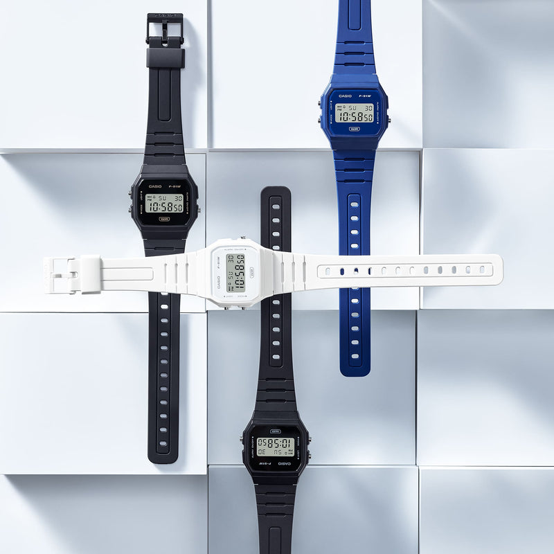 Casio Blue Resin Band Watch F91WB-2A1