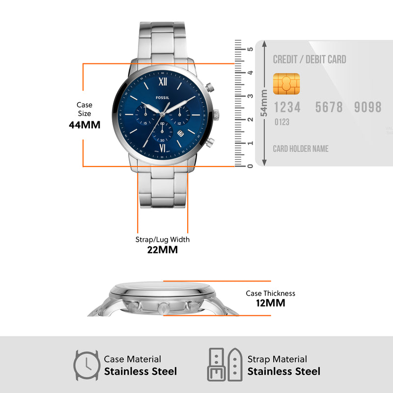 Fossil Neutra FS5792 Stainless Steel Chronograph Watch