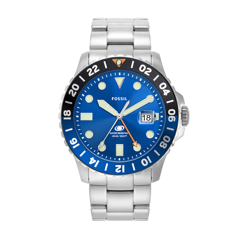 Fossil 100 meters silver sale