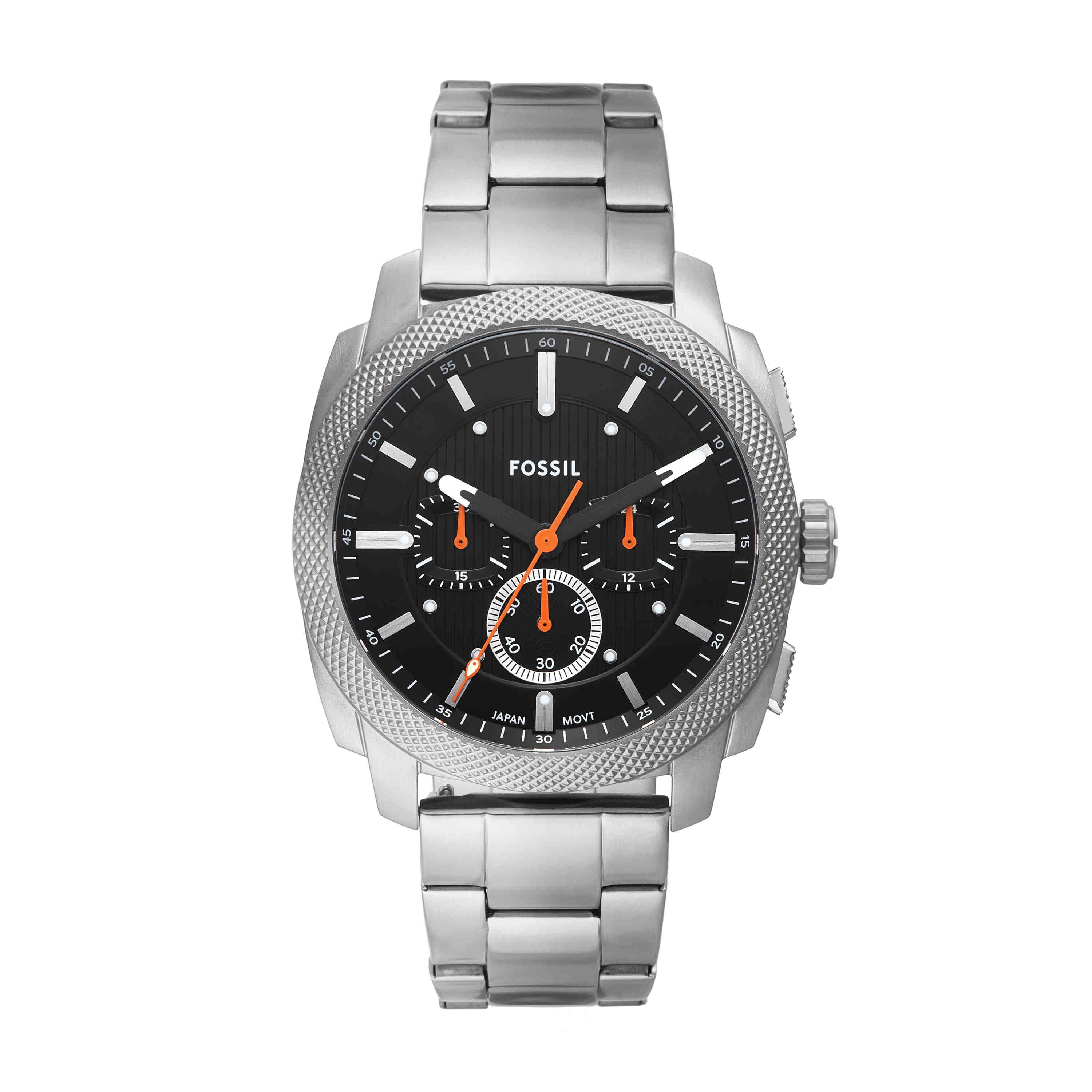 Fossil Machine Silver Stainless Steel Watch FS6095