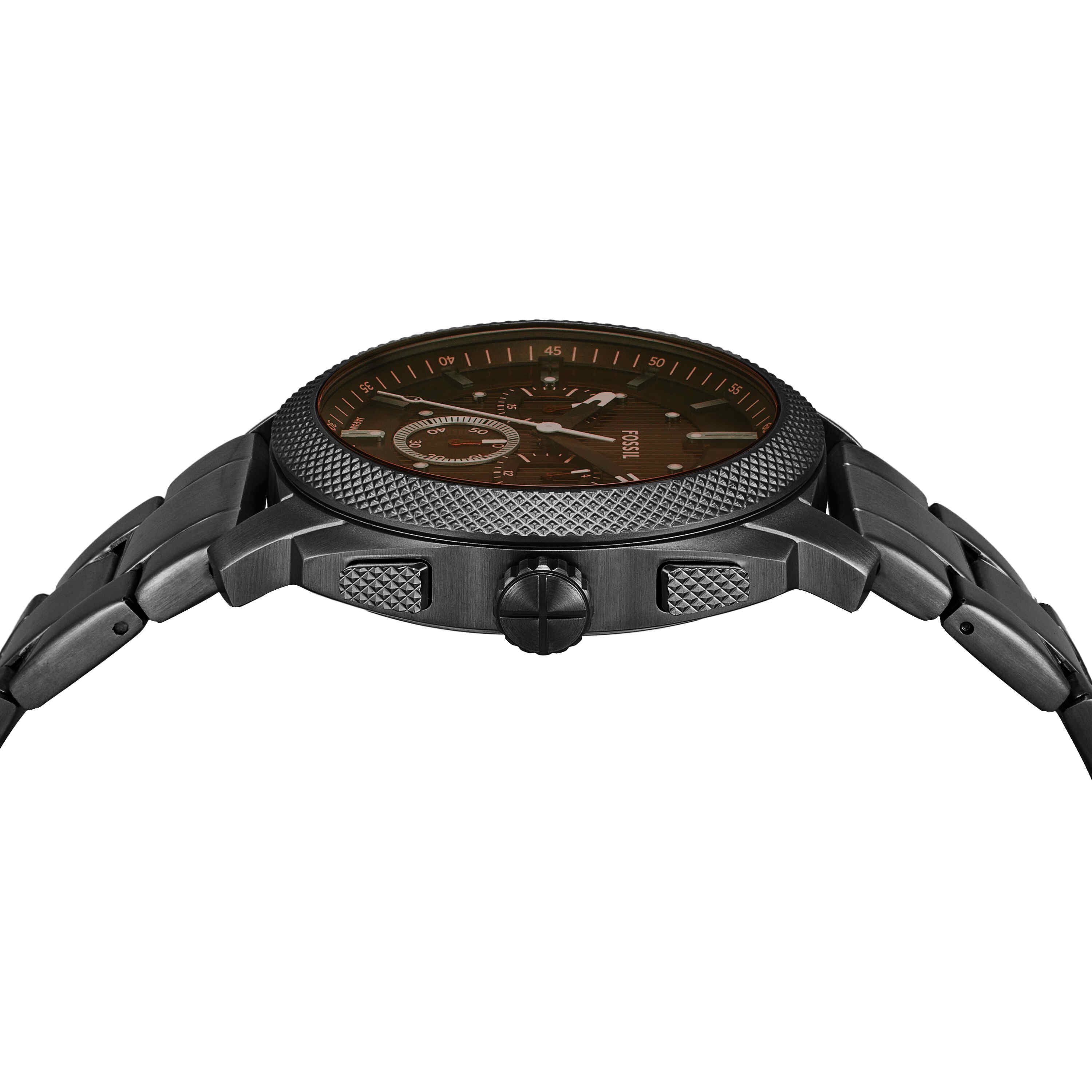 Fossil Machine Black Dial Stainless Steel Watch FS6097