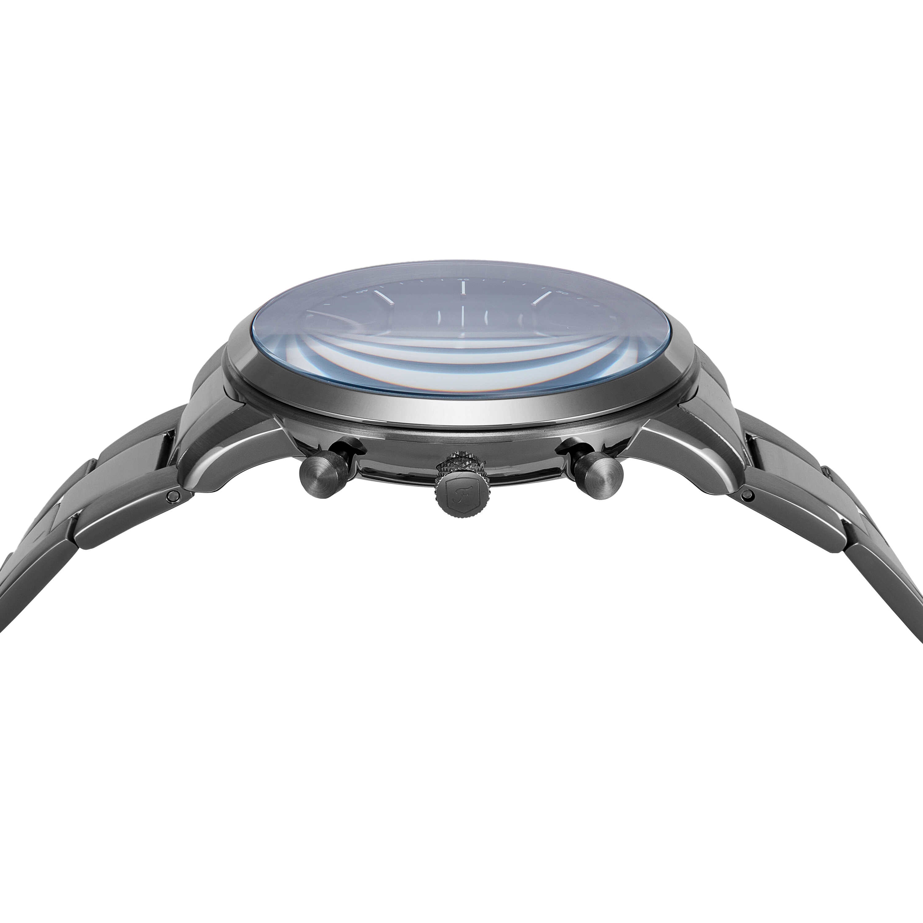 Fossil Neutra Chronograph Grey Stainless Steel Blue Dial Watch FS6111