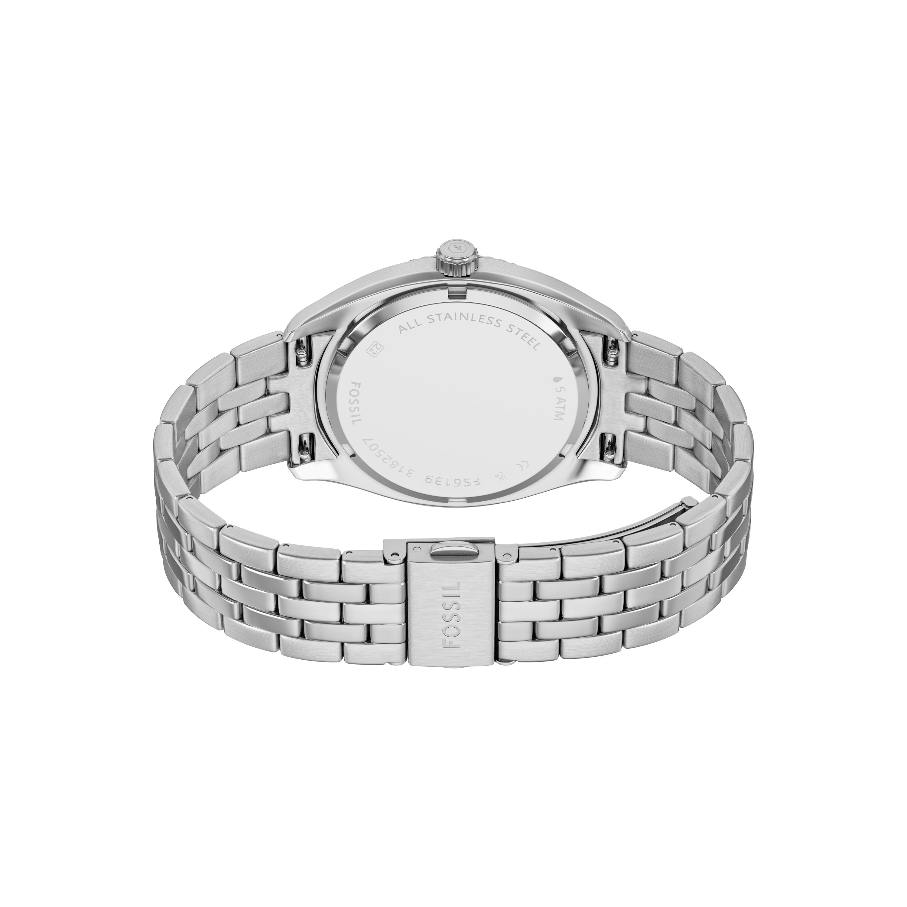 Fossil Campbell Three-Hand Day-Date Stainless Steel Watch FS6139