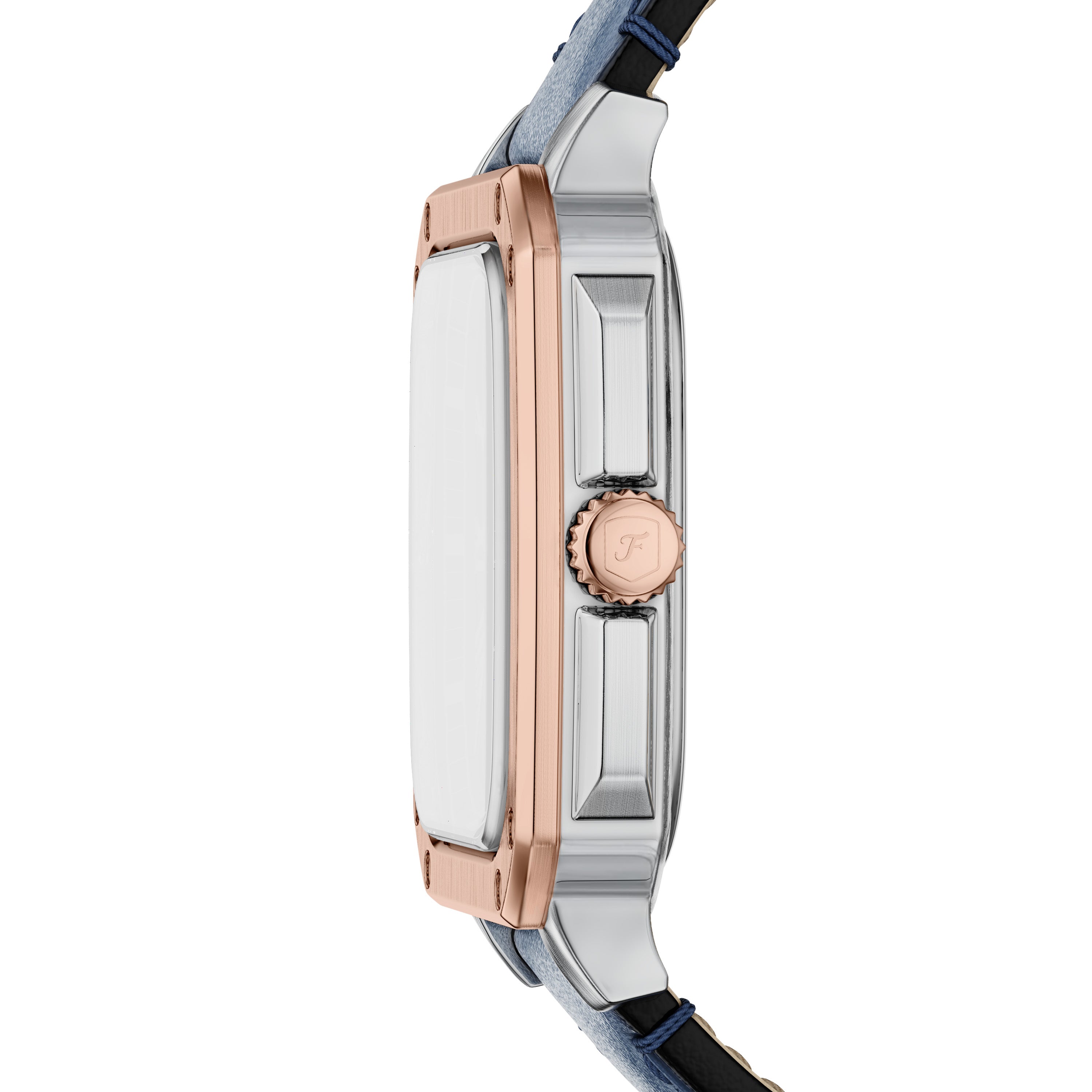 Fossil Crosby Three Hand Blue Leather Watch FS6149