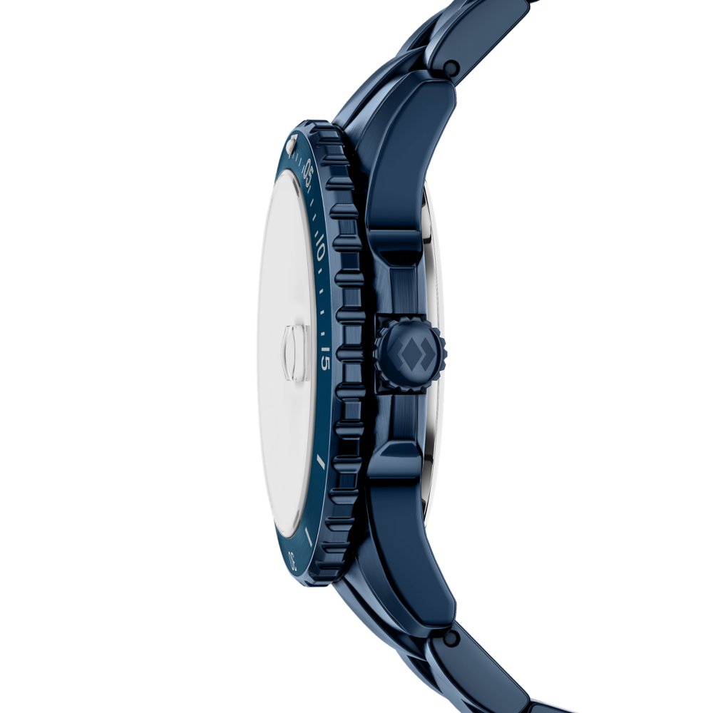 Fossil Blue Dive Three-Hand Navy Stainless Steel Men's Watch FS6166