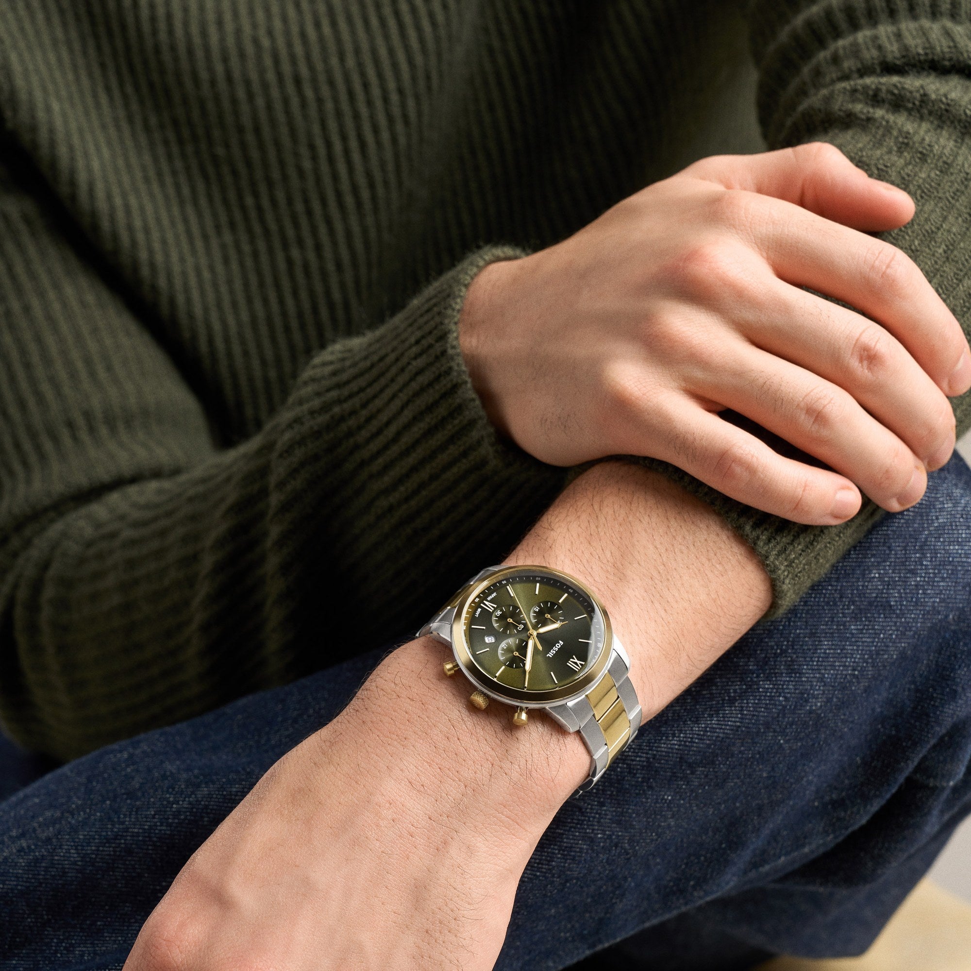 Fossil men's watch, green dial (view 7)