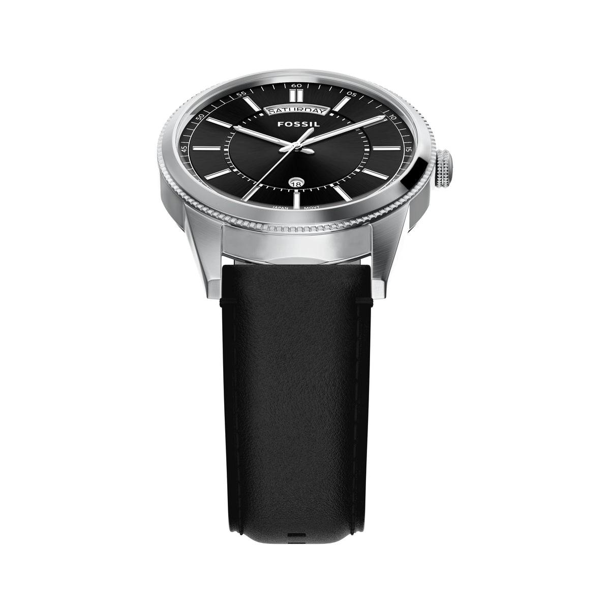 Fossil Pearson Day-Date Black FS6225 side view