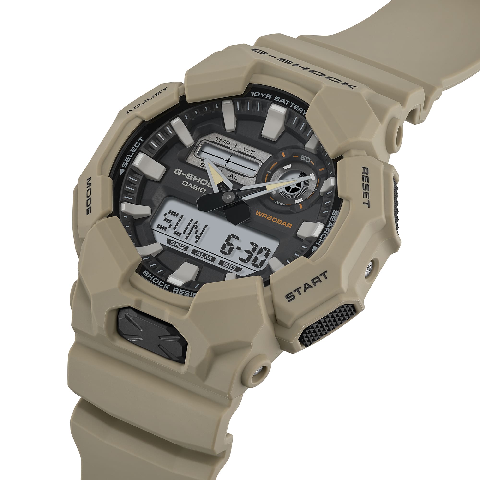 G-Shock Analog Digital Brown Resin Band Watch GA010-5A