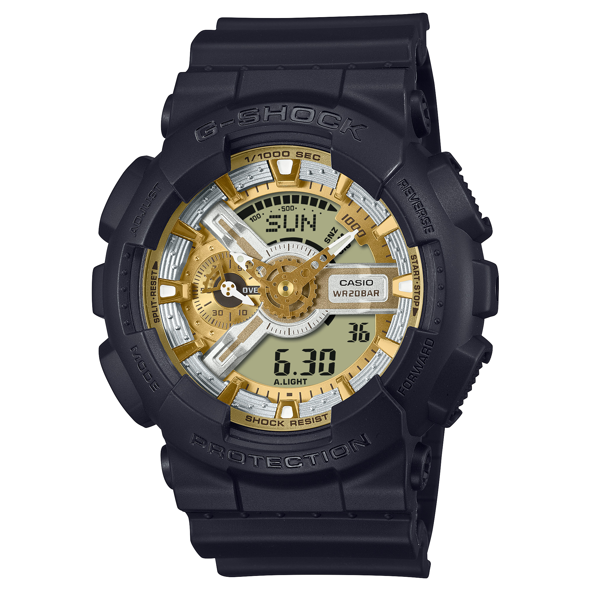 G-Shock Analog Digital DUO Rugged Black Resin Band Watch GA110CD-1A9