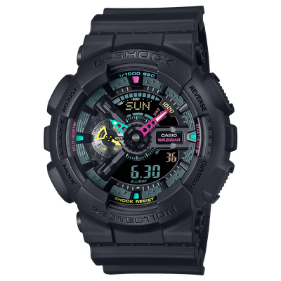 G-Shock Analog Digital Black Resin Band Watch GA110MF-1A