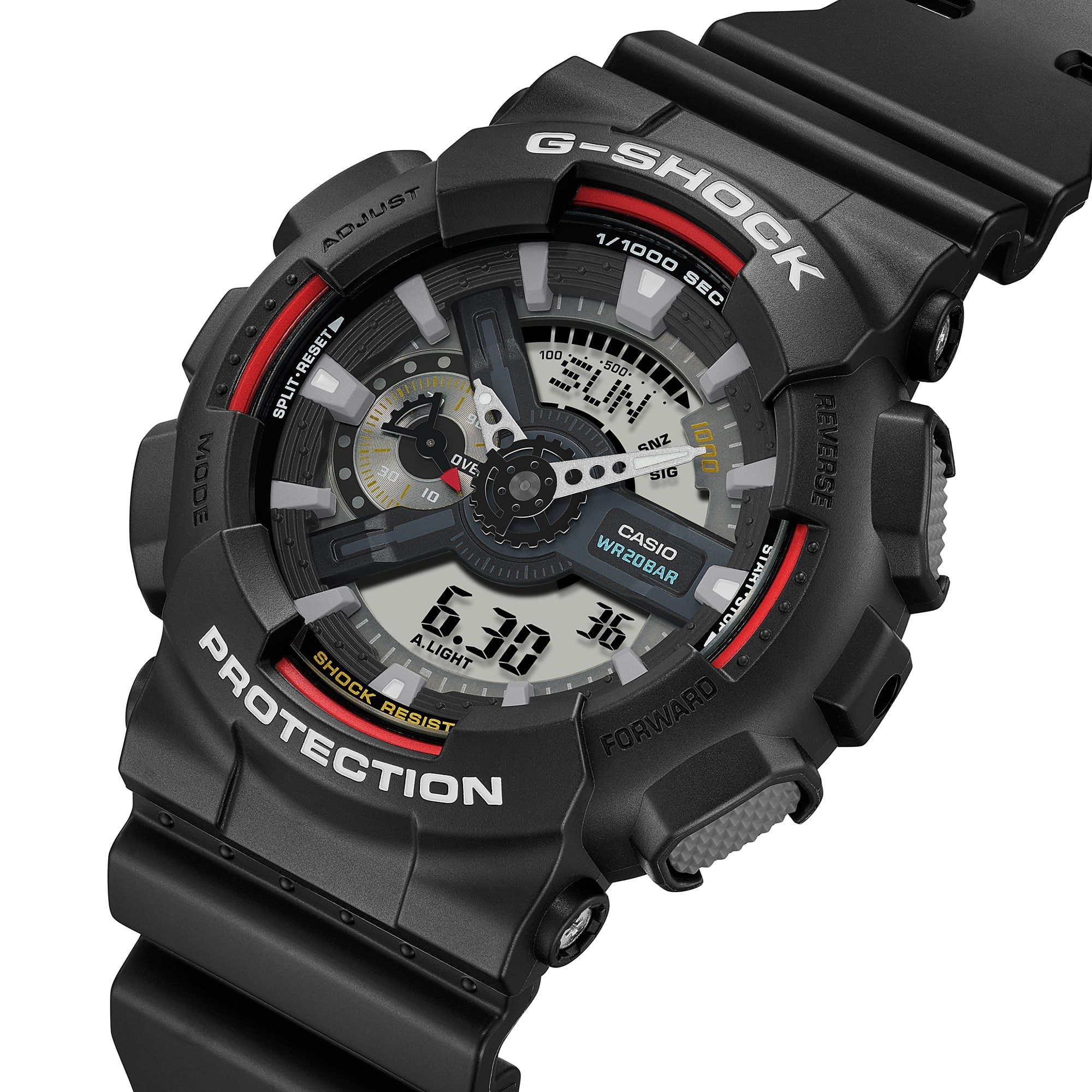 G-Shock Analog Digital Black Dial Black Resin Band Watch GA110RL-1A