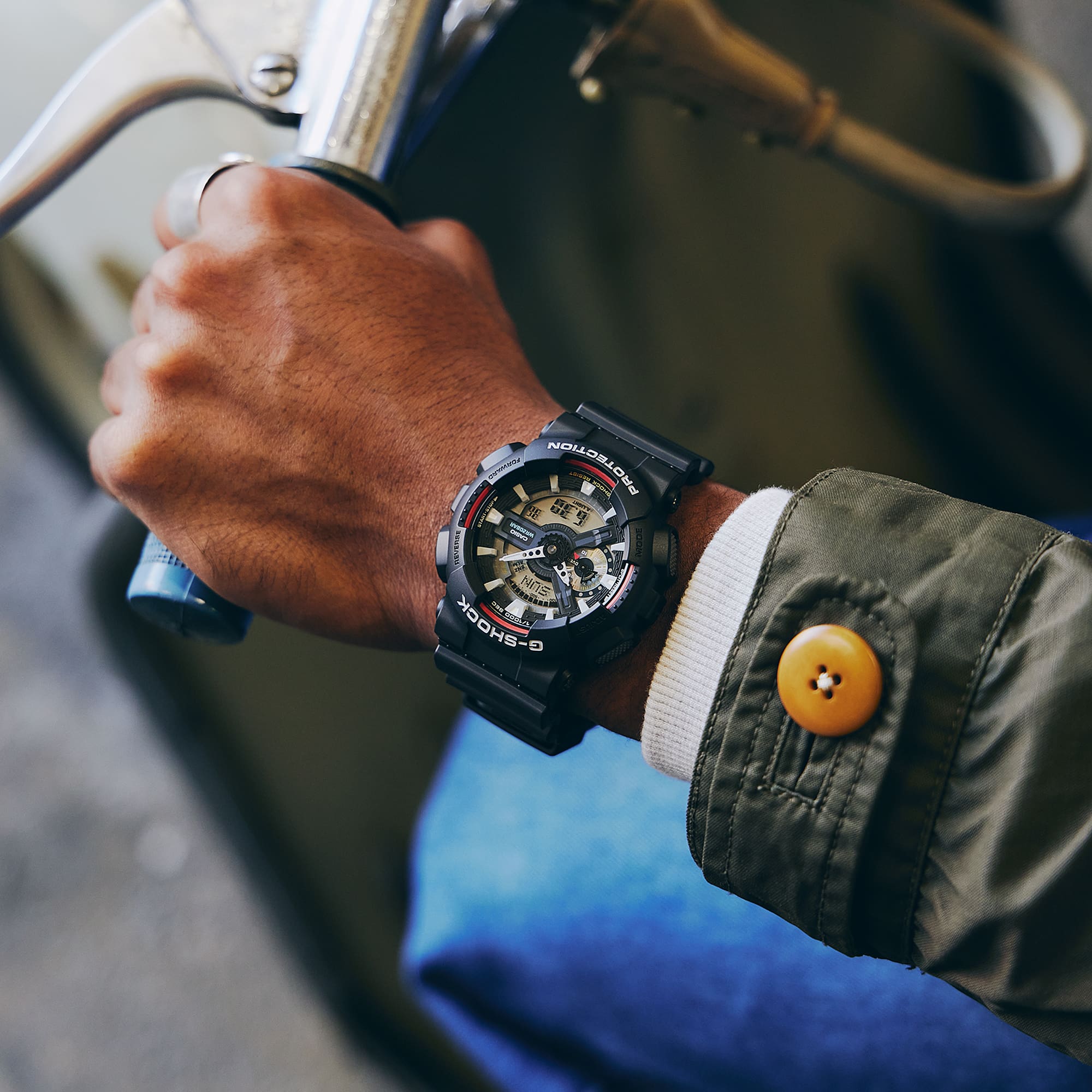 G-Shock Analog Digital Black Dial Black Resin Band Watch GA110RL-1A