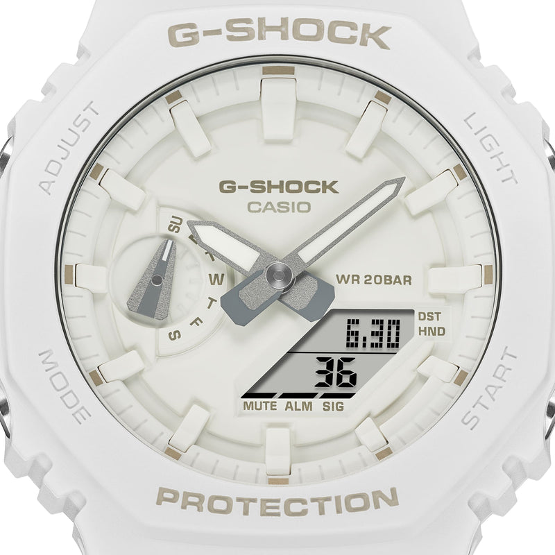 G-Shock CasiOak All White Watch GA2100-7A7