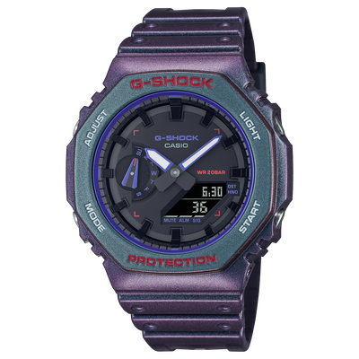 G-Shock Analog Digital DUO Aim High Purple Resin Band Watch GA2100AH-6A