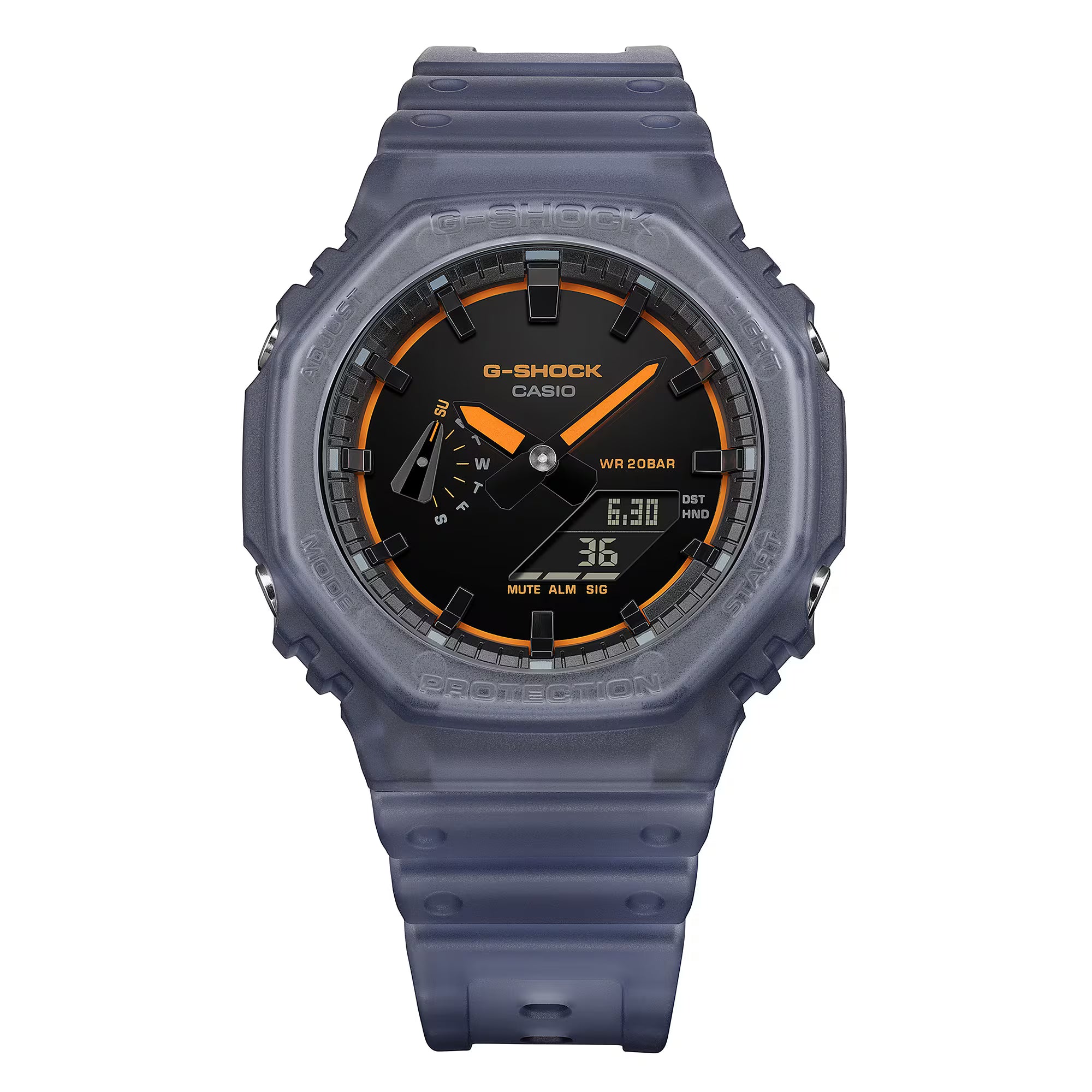 G-Shock Analog Digital Neon Orange Accents Watch GA2100K-2A