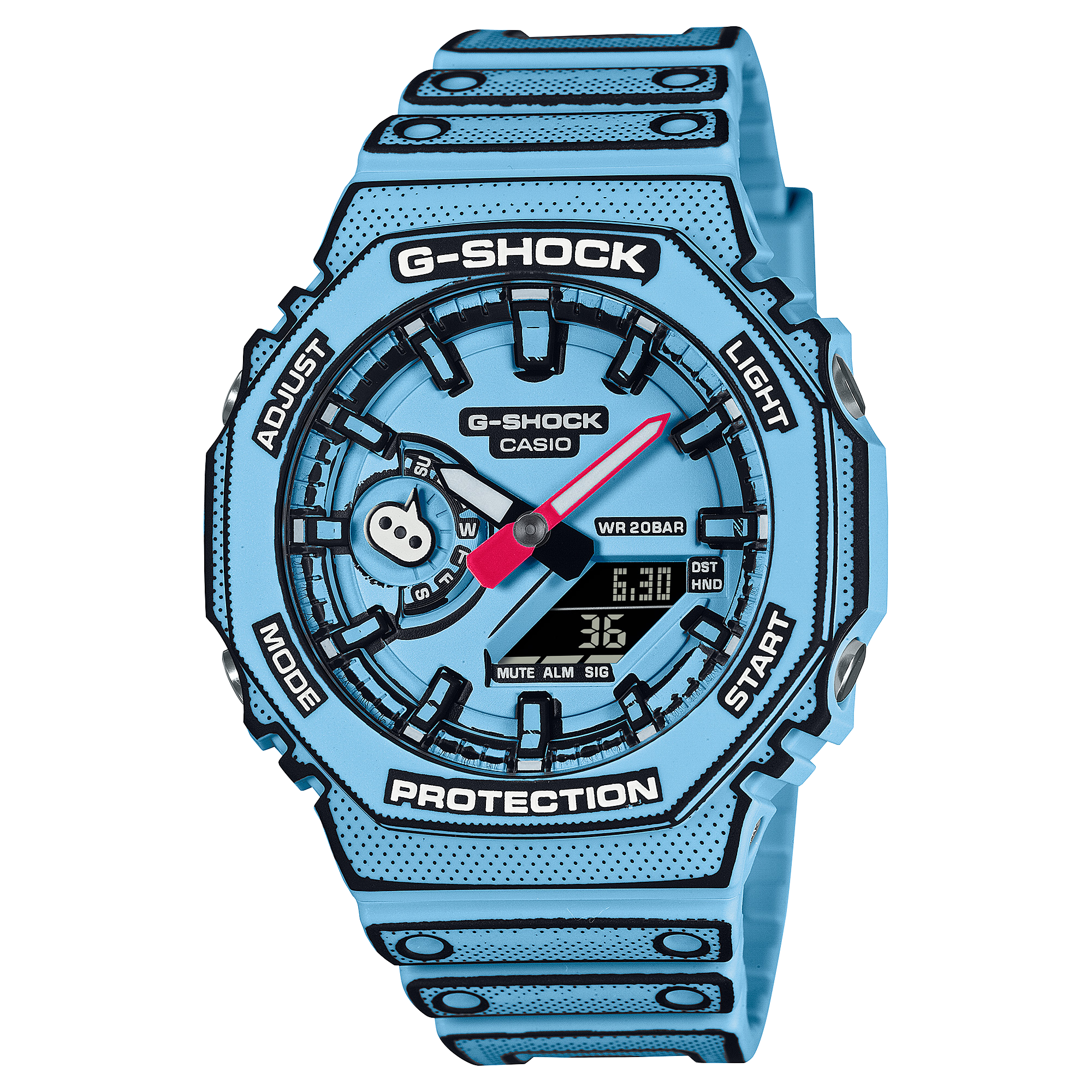 G-Shock Classic Blue Resin Band Watch GA2100MNG-2A