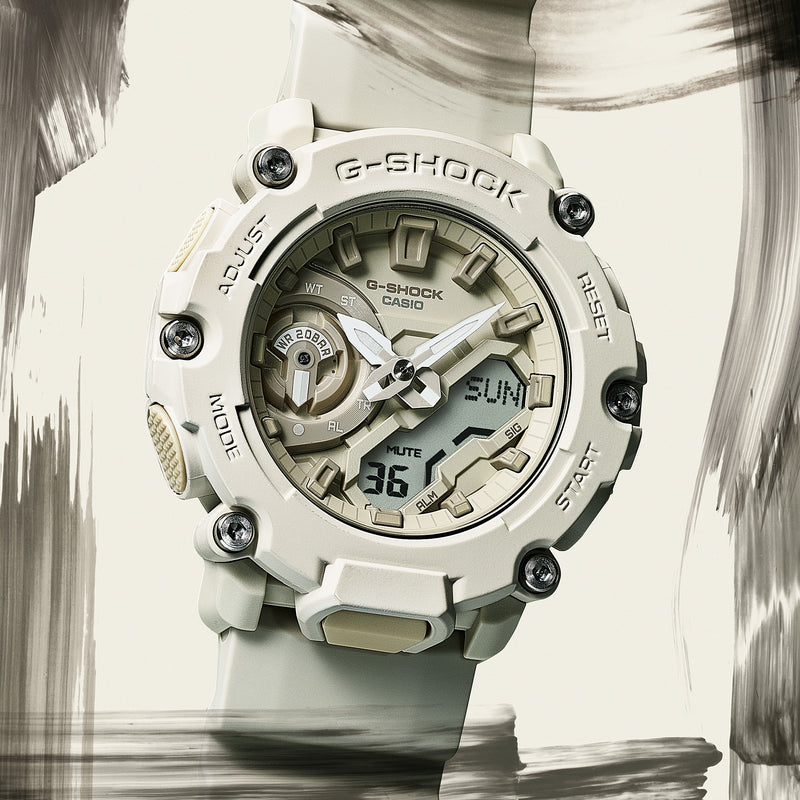 G-Shock Analog Digital Cream Resin Band Watch GA2200NC-7A