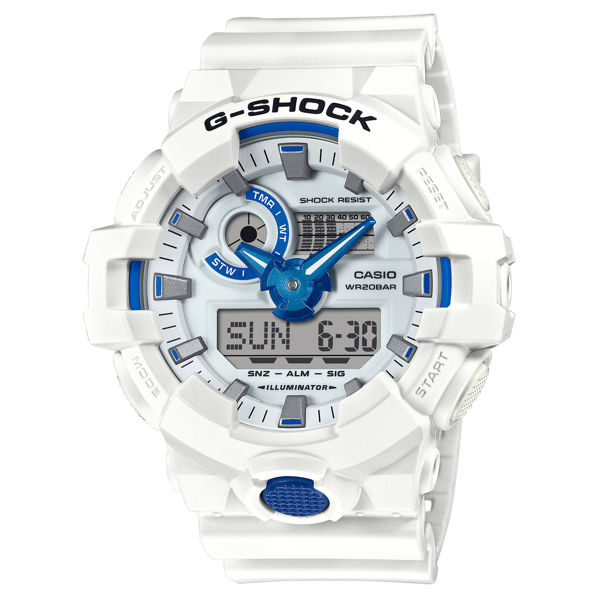 G-Shock Analog Digital White Resin Band Watch GA700HDS-7A